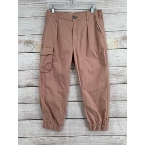 Pilcro Anthropologie Cargo Jogger Pants Womens 29 Pink Stretch